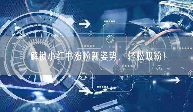 解锁小红书涨粉新姿势，轻松吸粉！