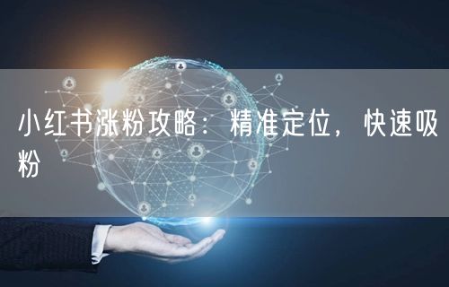 小红书涨粉攻略：精准定位，快速吸粉